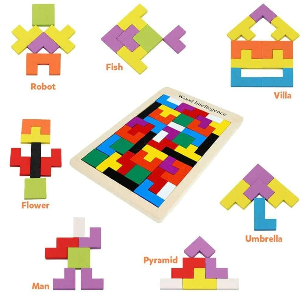 Funblast 3D Wooden Tangram Jigsaw Puzzle